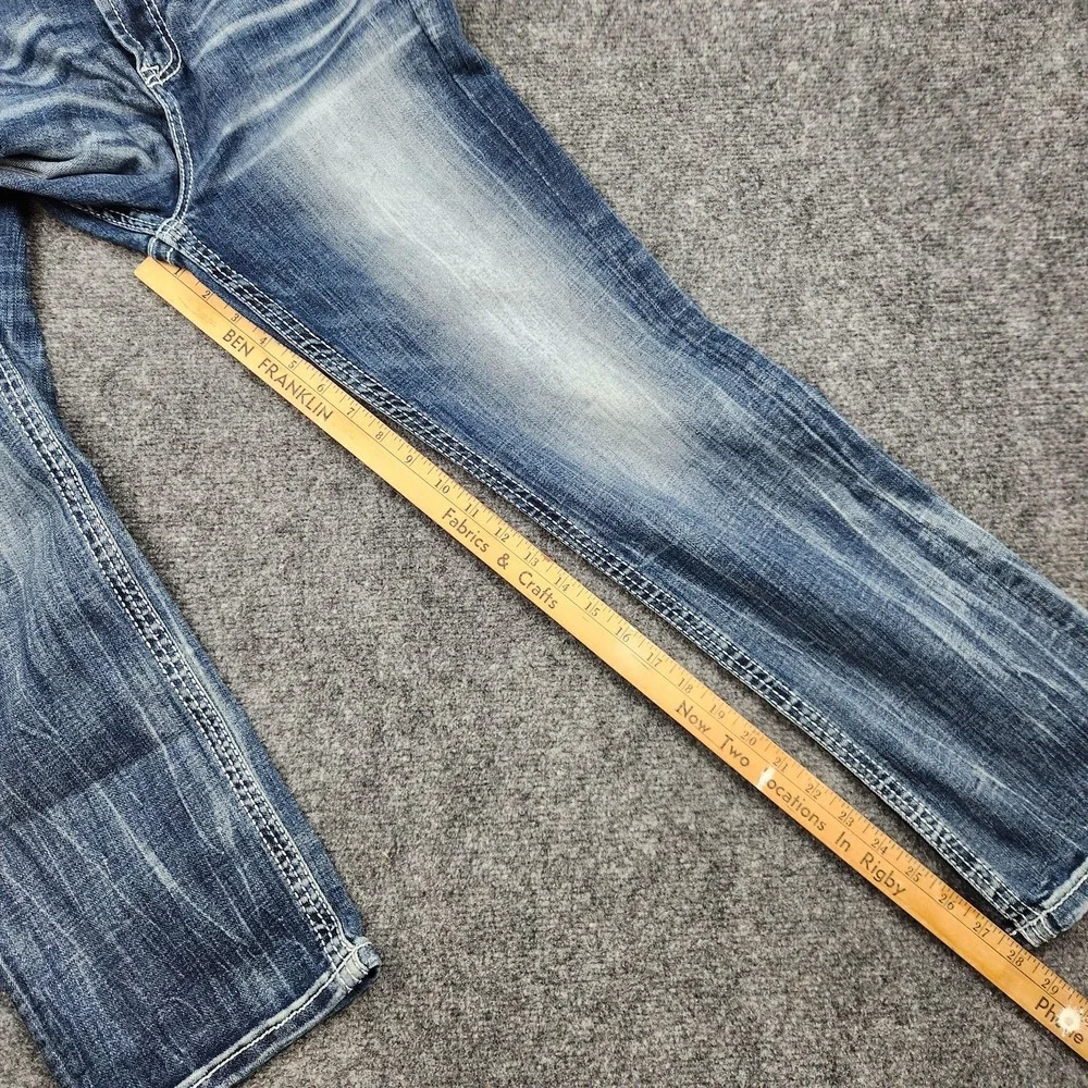 Salvage Madness Straight‎ Jeans Kids 16 Blue Relaxed Fit Adjustable Waist Denim